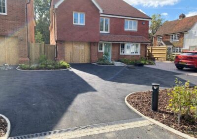 Preparing the driveway.